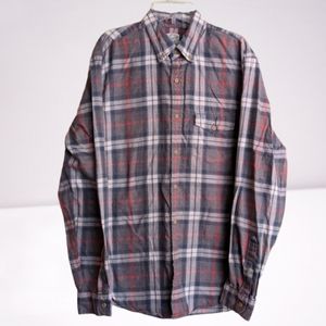 J. Crew Shirt Gray Plaid Flannel Soft Cotton Button Down Medium